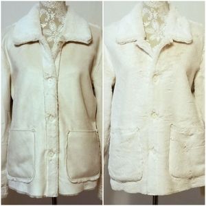 Brandon Thomas Reversible Faux Fur/Suede Sz M